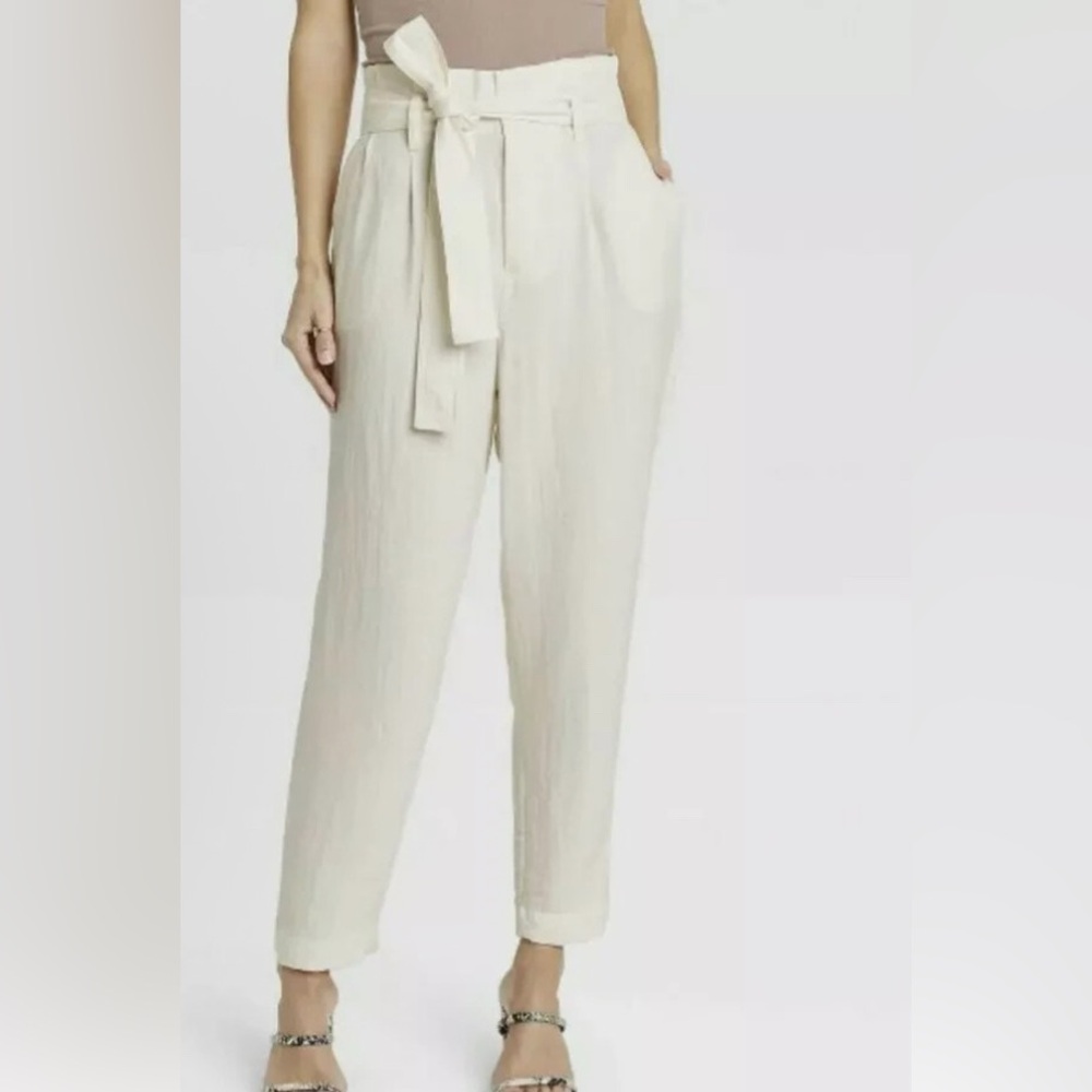 Off White Paper bag waist Trouser Pants Size 8